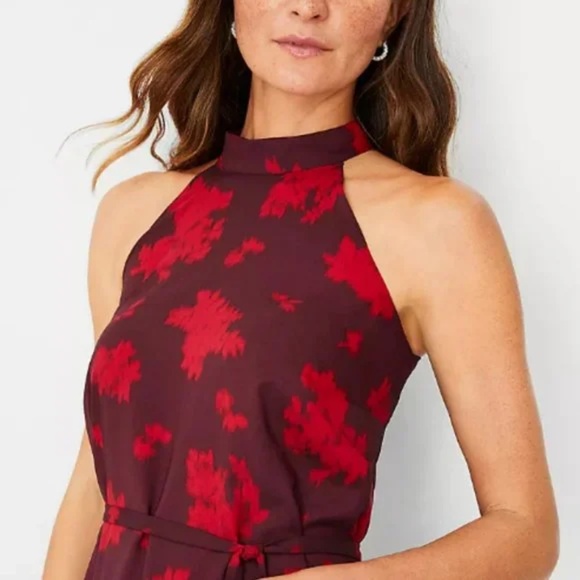Ann Taylor Dresses & Skirts - Ann Taylor Printed Halter Midi Dress NWT Size M